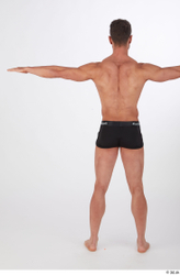 Whole Body Man T poses White Athletic Standing Street photo references